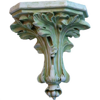Daprato Leaf Bracket Wall Bracket - 10.5-inch — Mossy Green finish