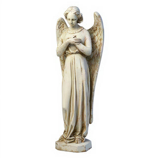 Angel with Crossed Arms Statue - 40-inch — Antique White finish