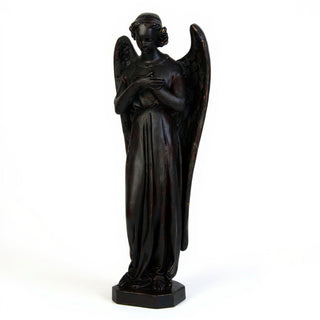 Angel with Crossed Arms Statue - 40-inch — Iron finish