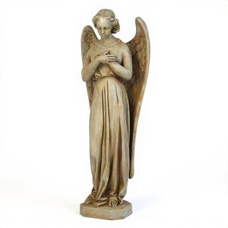 Angel with Crossed Arms Statue - 40-inch — Museum Terracotta finish