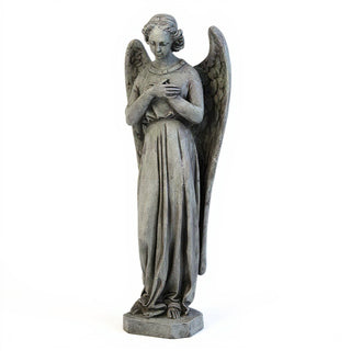 Angel with Crossed Arms Statue - 40-inch — Old Stone finish