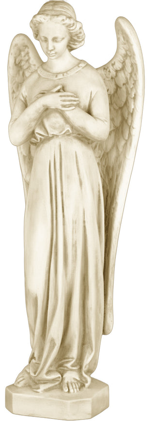 Angel In Cari Cross Statue - 25-inch