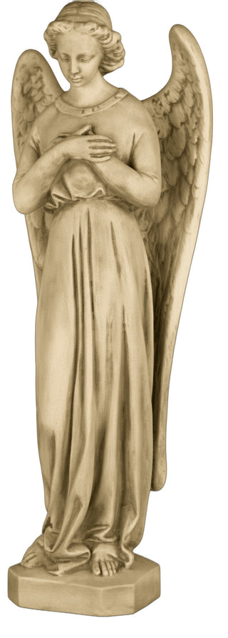 Angel In Cari Cross Statue - 25-inch