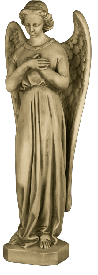Angel In Cari Cross Statue - 25-inch