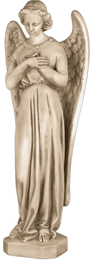 Angel In Cari Cross Statue - 25-inch