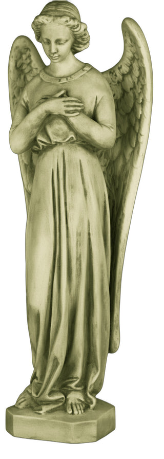 Angel In Cari Cross Statue - 25-inch