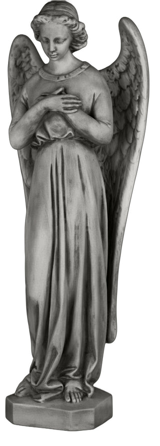 Angel In Cari Cross Statue - 25-inch