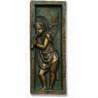 Rossellino Drape Wall Plaque - 23-inch — Green Bronze finish