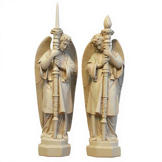 Guardian Angel Set (Right) Statue - 27-inch — Museum Terracotta finish