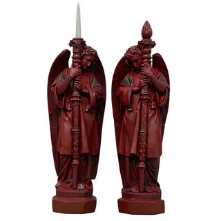 Guardian Angel Set (Right) Statue - 27-inch — Rust finish
