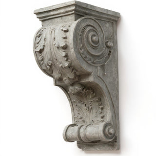 Sculpted Wood-Style Bracket Wall Bracket - 12-inch — Antique Stone finish