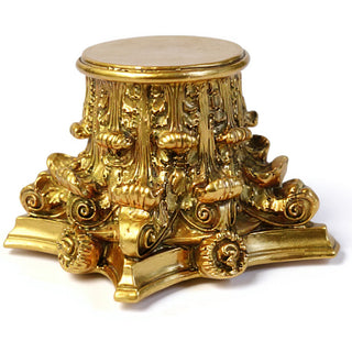 Corinthian Riser Candleholder — Antique Gold finish
