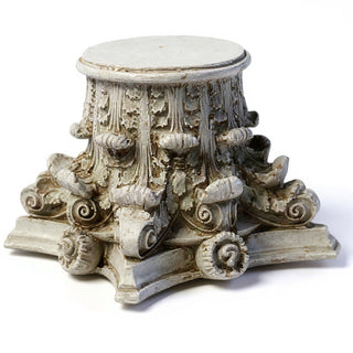 Corinthian Riser Candleholder — Antique Stone finish
