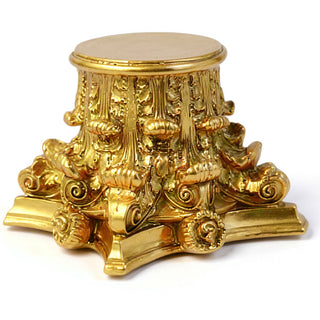 Corinthian Riser Candleholder — Deep Gold finish