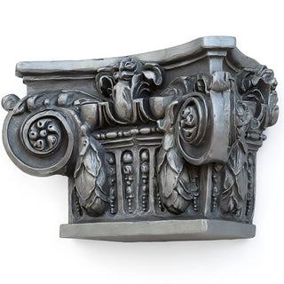 Ornate Bracket Wall Bracket — Aged Silver finish