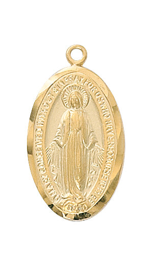 Gold-tone plated Pewter Miraculous Pendant