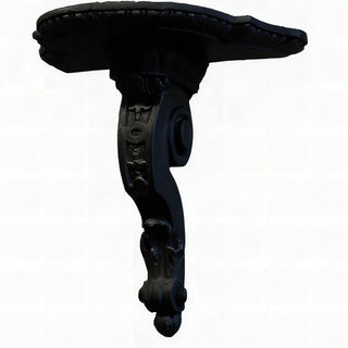 Scroll Drapery Bracket - 9-inch — Flat Black finish