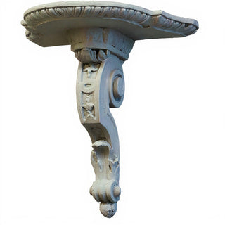 Scroll Drapery Bracket - 9-inch — Limestone finish