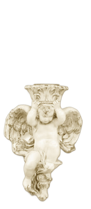 Putti Candleholder (Straight) Statue - 10-inch
