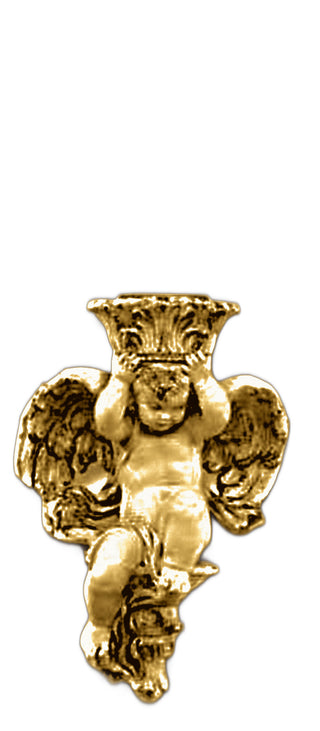 Putti Candleholder (Straight) Statue - 10-inch