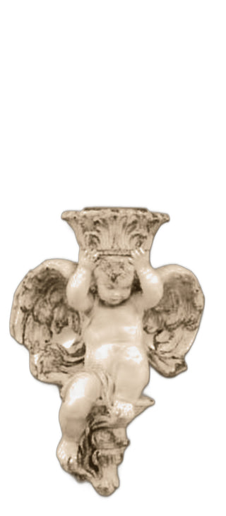 Putti Candleholder (Straight) Statue - 10-inch