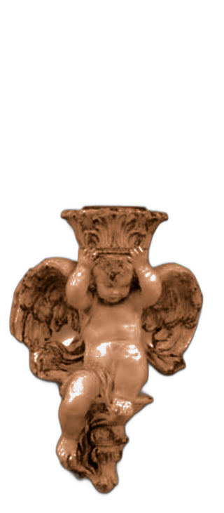 Putti Candleholder (Straight) Statue - 10-inch