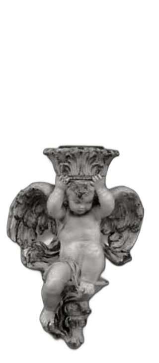 Putti Candleholder (Straight) Statue - 10-inch