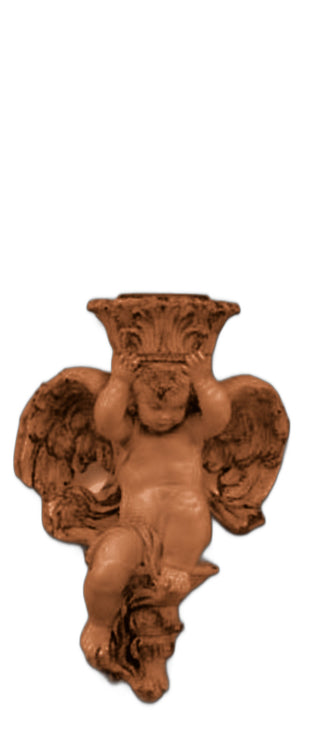 Putti Candleholder (Straight) Statue - 10-inch