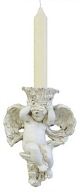 Putti Candleholder(Side) Statue - 10-inch