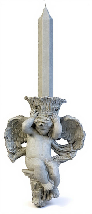 Putti Candleholder(Side) Statue - 10-inch
