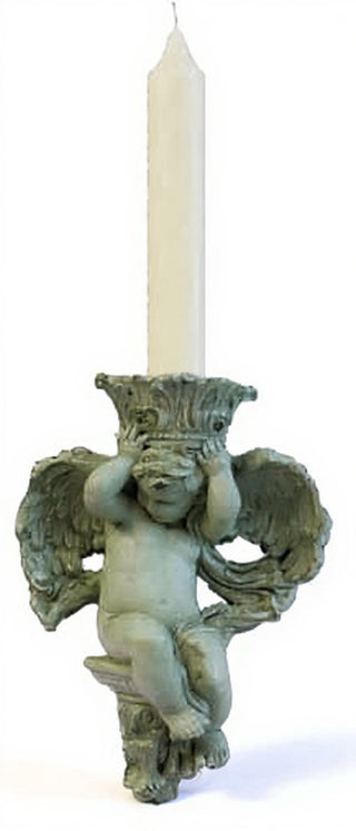 Putti Candleholder(Side) Statue - 10-inch