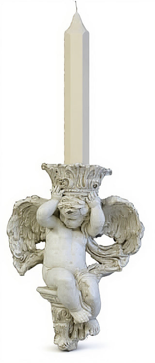 Putti Candleholder(Side) Statue - 10-inch