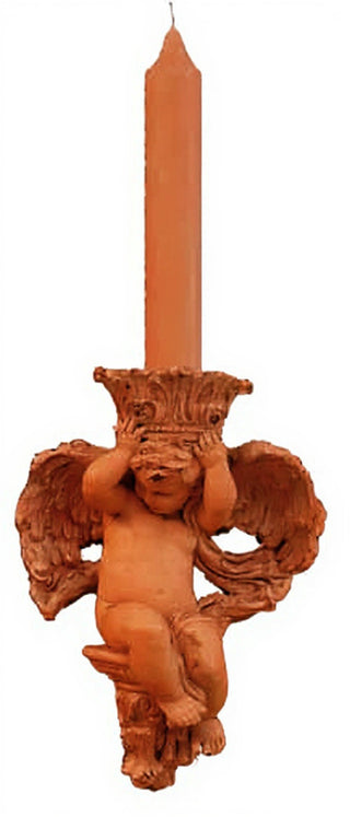 Putti Candleholder(Side) Statue - 10-inch