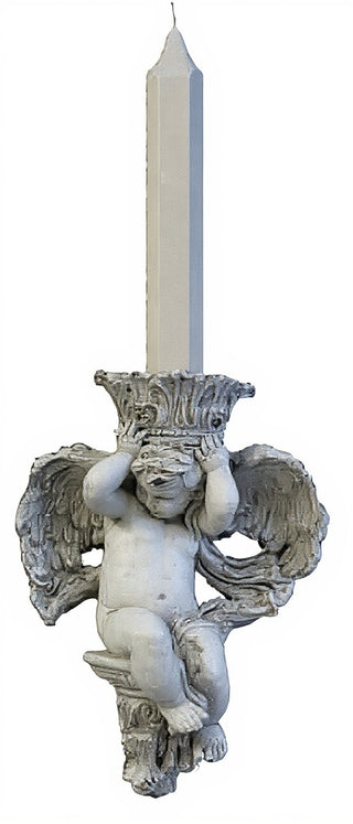 Putti Candleholder(Side) Statue - 10-inch