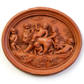 Cherubs Playing with Lion Wall Plaque — Metro finish