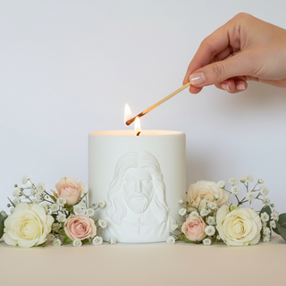 Holy Face of Jesus Scented Candle - Luxury Catholic Prayer Candle