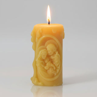 Holy Family Pure Beeswax Catholic prayer candle