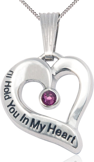 Sterling Silver I'll Hold You In My Heart Medal