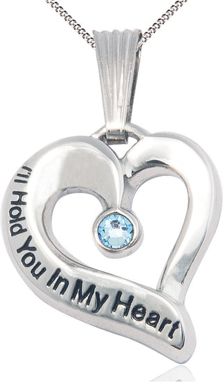 Sterling Silver I'll Hold You In My Heart Medal
