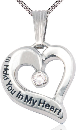 Sterling Silver I'll Hold You In My Heart Medal