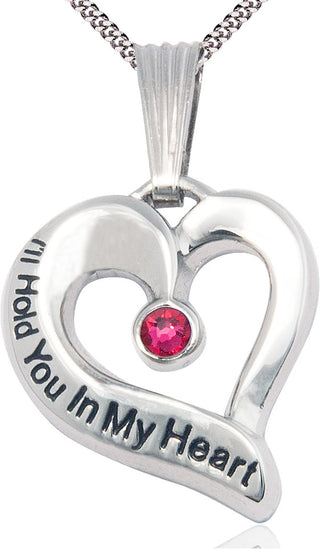 Sterling Silver I'll Hold You In My Heart Medal