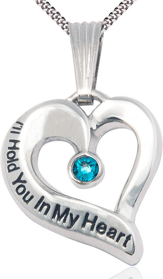 Sterling Silver I'll Hold You In My Heart Medal