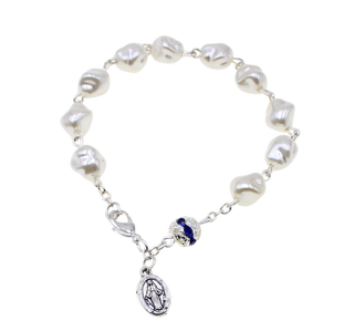 Imitation Pearl Bracelet with Lobster Claw Clasp 4-pack