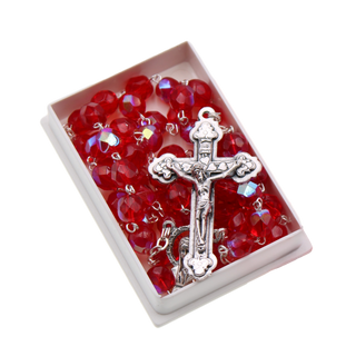 Red Crystal Mary Rosary