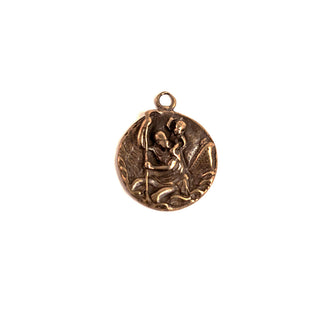 Vintage Bronze St. Christopher - Bas Relief Medal