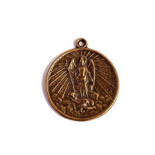 Vintage Bronze St. Michael with Rays Medal