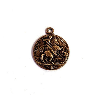 Vintage Bronze St. George and Ancient Sailing Ship Medal