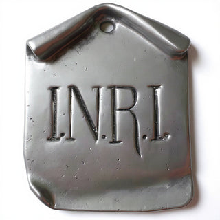 INRI Plaque Wall Plaque - 4-inch — Antique Silver finish