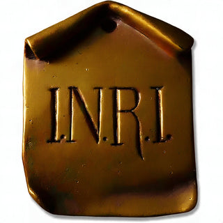 INRI Plaque Wall Plaque - 4-inch — Bronze finish