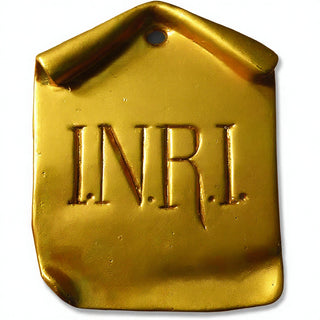 INRI Plaque Wall Plaque - 4-inch — Deep Gold finish